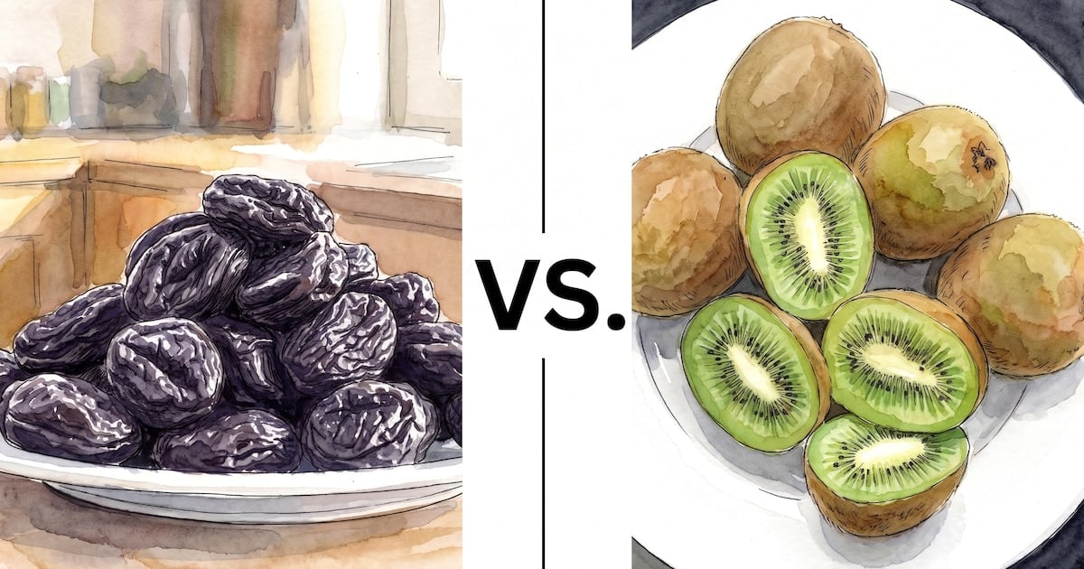 Dos frutas y una misma pelea contra el estreñimiento: por qué el kiwi y la ciruela pasa siguen ganando terreno en la consulta médica