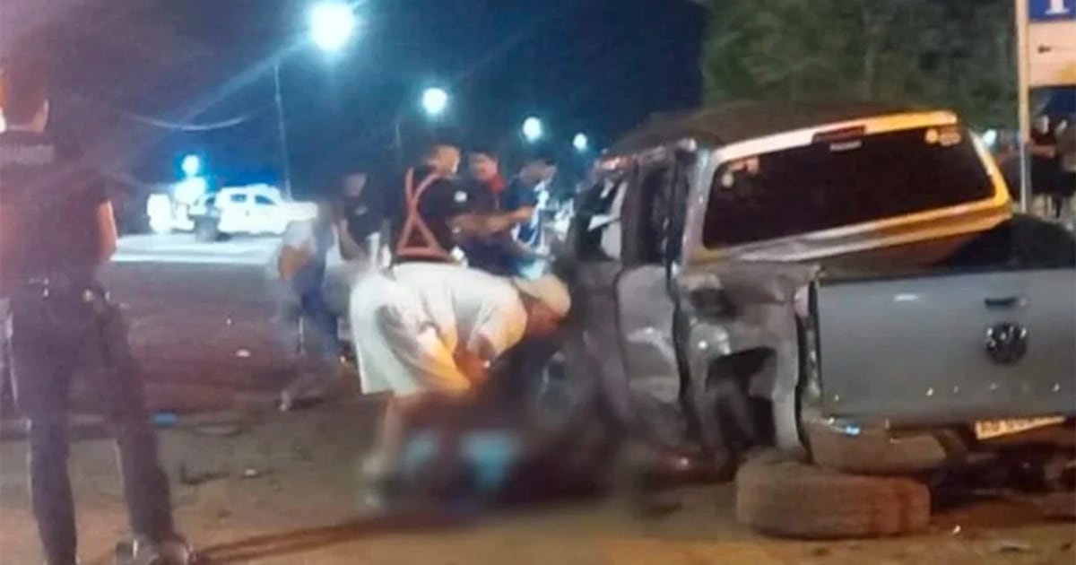 San Vicente: dos muertos y cinco heridos en una colisión entre camionetas sobre la Ruta 14