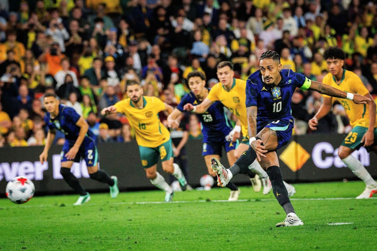 Brasil lo dio vuelta en Brisbane y se llevó el segundo amistoso ante Australia