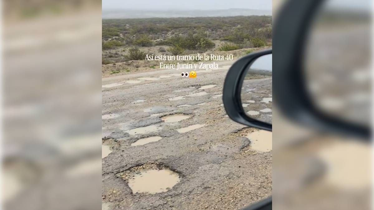 Treinta kilómetros de cráteres: el castigo que sufre la Ruta 40 entre Junín y Zapala